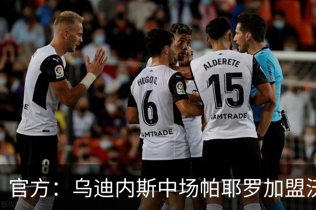 官方：乌迪内斯中场帕耶罗加盟沃特福德，双方签约两年